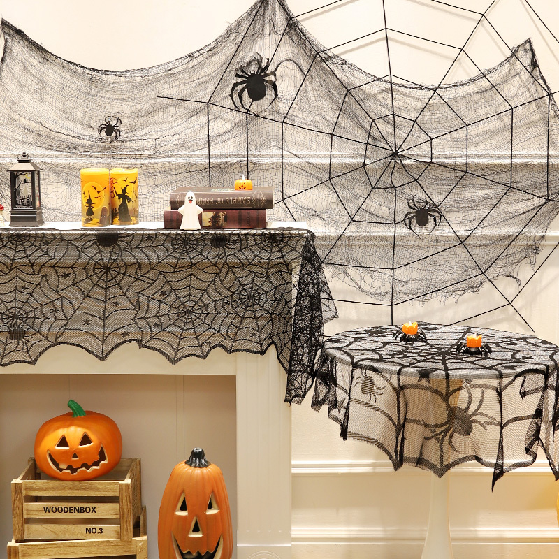 Halloween Decorations, Spider Web Tablecloths, Shop Atmosphere, Indoor Background Decoration, Photo Props, Scene Setup