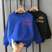 2021 autumn and winter new childrens Korean letter printing long-sleeved sweater small and medium childrens clothing foreign style base shirt top tide