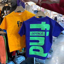 2021 Summer clothing new childrens clothing Han version loose children short sleeve boy fashion letter t-shirt short sleeve female-ins tide