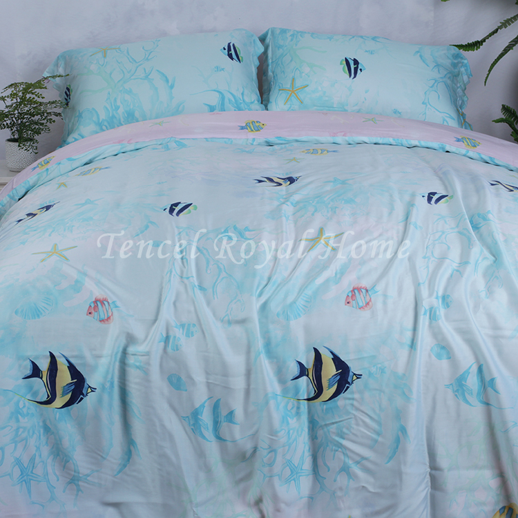 Phong cách châu âu tinh khiết 60 celestial quilt cover Lysell Tencel mượt cảm ứng mềm duy nhất quilt đơn bìa