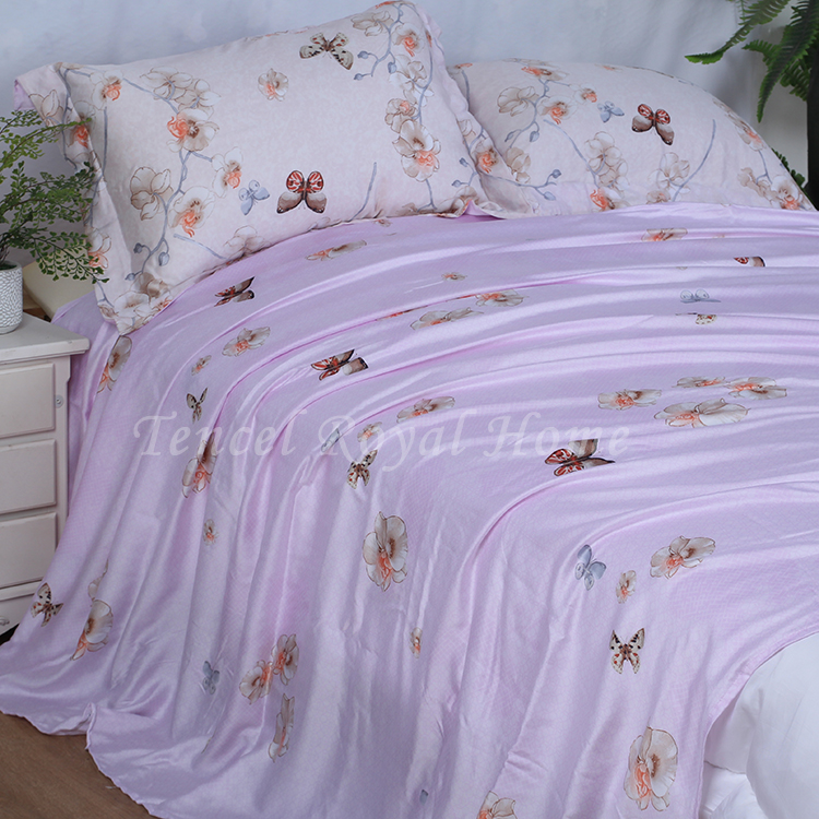 Phong cách châu âu tinh khiết 60 celestial quilt cover Lysell Tencel mượt cảm ứng mềm duy nhất quilt đơn bìa