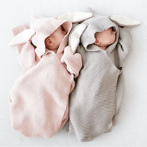 Spring and autumn newborn gift box High-end baby birth gift Baby knitted sleeping bag High-quality set box hundred-day gift