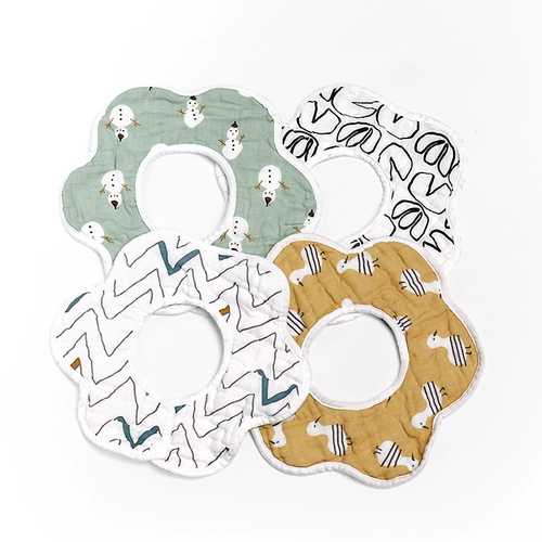 Детский хлопковый марлевый нагрудник, защитный водонепроницаемый летний тонкий слюнявчик для еды