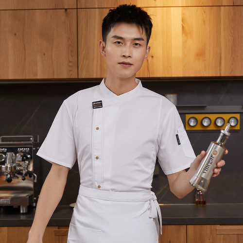 Кейтеринговый шеф-повар Рабочая одежда для мужской воздухопроницаемой сети с коротки