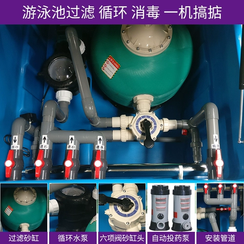 Оборудование фильтрации плавательного бассейна Интегрированная земля Погребенная машина все -на одну систему рециркуляции системы водяной насос Песочный цилиндр фильтр