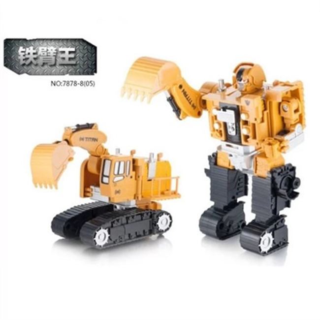 Biến dạng chính hãng Fit King Kong Hercules Đồ chơi Trẻ em Hợp kim Kỹ thuật Xe tải Máy xúc cẩu Mô hình 1 - Gundam / Mech Model / Robot / Transformers mô hình robot kim loại