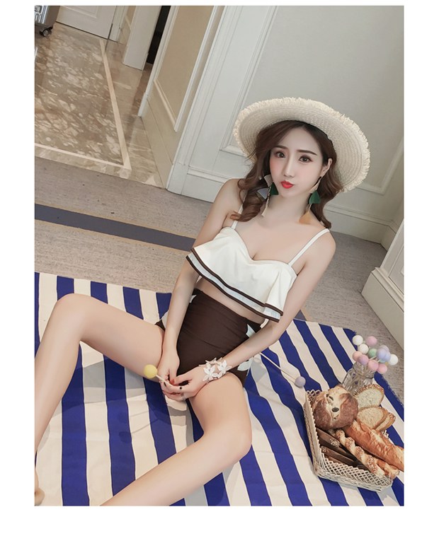 Bộ đồ bơi tam giác xẻ eo cao mới của Xiaojin Thời trang nữ gợi cảm với mâm thép tập hợp áo tắm hai mảnh mỏng manh - Bộ đồ bơi hai mảnh áo tắm 2 mảnh yếm