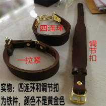 Hot sale Skyhawk dog imitation copper iron leather collar dog chain dog collar large and medium small dog ring dog chain large dog