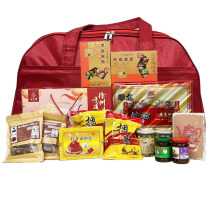 Blossoming rich gift package Xuzhou specialty gold burdock tea child crisp Xu Sanjie sausage New Year gift box