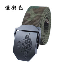 Black US new canvas belt Mens Korean version thickened weaving belt outdoor hundred and leisure belt