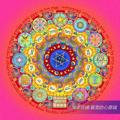 Spot Kabbalah Mandala Female Protection Good Luck Success Solomon Talisman Poster Parchment