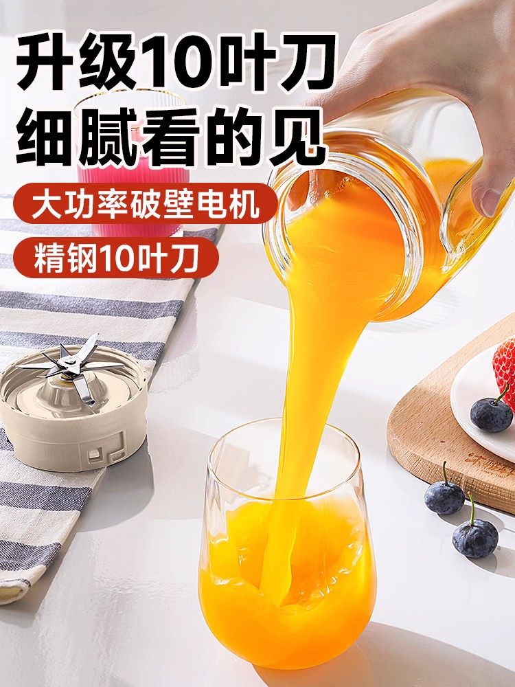 Juicer, Household Multi-Functional Portable Electric Small Milkshake Cup, Fruit Blender, Food Processor, Juice Extractor