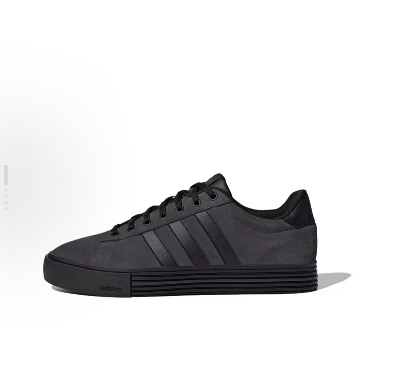 Adidas Daily 4.0 Synthetic Leather Low-Top Sneakers Unisex Black Ji4355