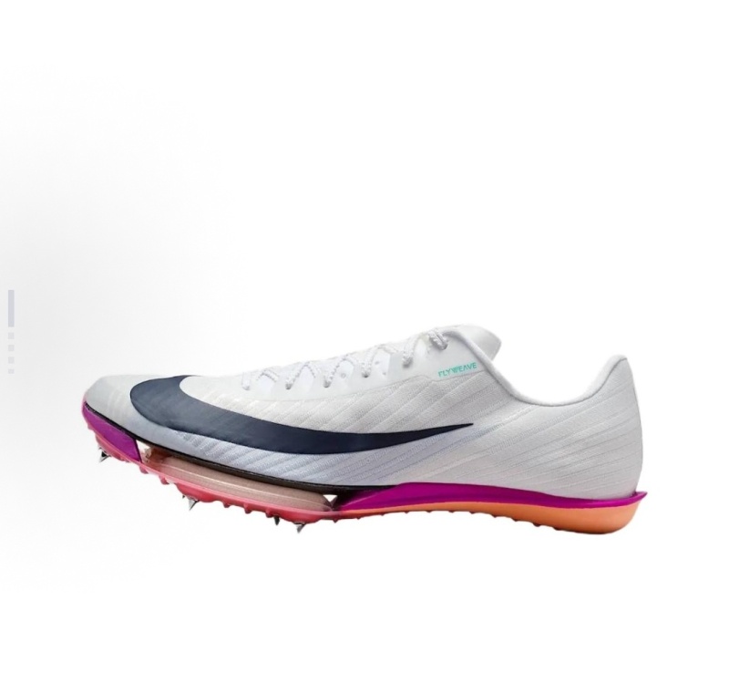 Nike Maxfly 2 Comfortable and Durable Rebounding Track and Field Shoes for Men in White, Black and Red Fd8395-100