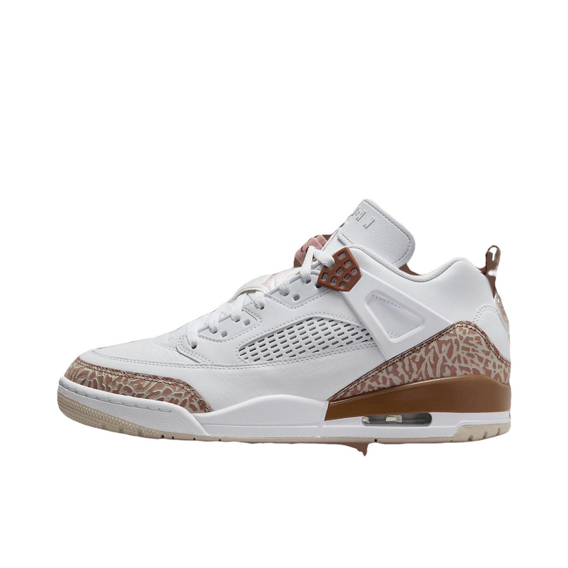 Jordan Spizike Low Non-Slip and Wear-Resistant Air Cushion, Same Style for Men and Women, White Brown Pink Fq1759-101