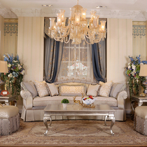 Fah Loh Cocoa Palace Vintage Retro Mi White Grey Casual Fabric Four Places Sofa Eurostyle Atmospheric Classical Sofa