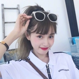 Белые брендовые солнцезащитные очки, румяна, новая коллекция, популярно в интернете, по фигуре, в корейском стиле