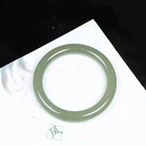  (Wrist tenderness bracelet)Hetian jade green and white jade bracelet natural jade fashion temperament female model