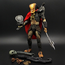 Iron - blooded warrior handling model Alpha dog elder Elpha mask knife scar can move the doll predator NECA