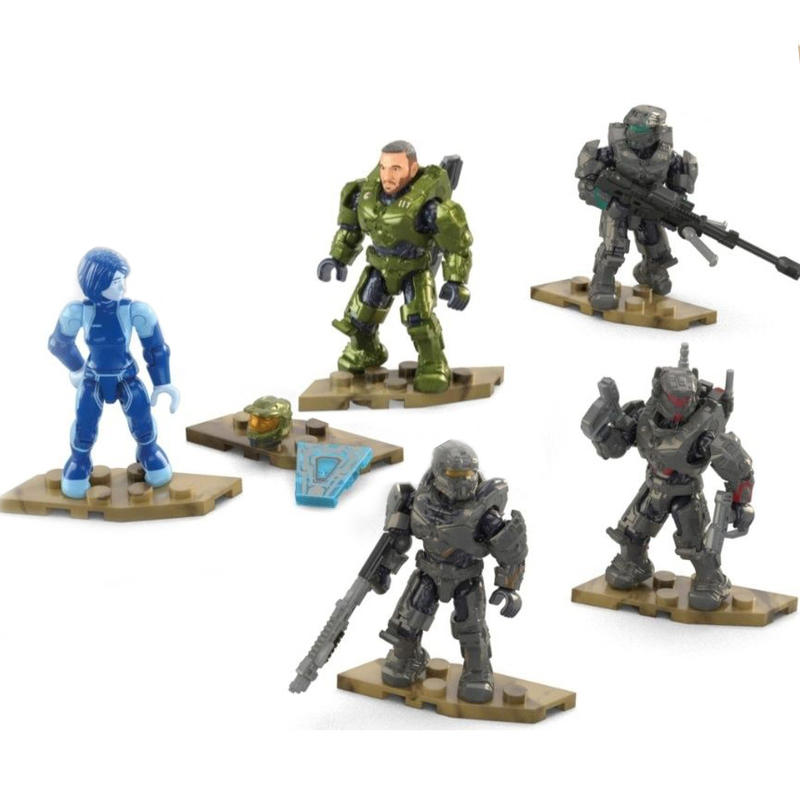Halo Figure Building Block Spartan Warrior Halo Master Chief Elite Soldier Movable Hunter Model Toy