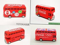 Car Model Coca-Cola Red Classic London Double-decker Bus Q Backback Car Souvenir 1 144