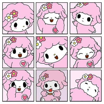 Cartoon cute Sanrio piano Little Sheep Bieno diy Coloring digital oil painting for children's room home decoration