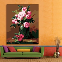 Пинду Эквадор Вечная роза Гамская роза DIY Цифровая картина маслом гостиная спальня декоративная висящая картина