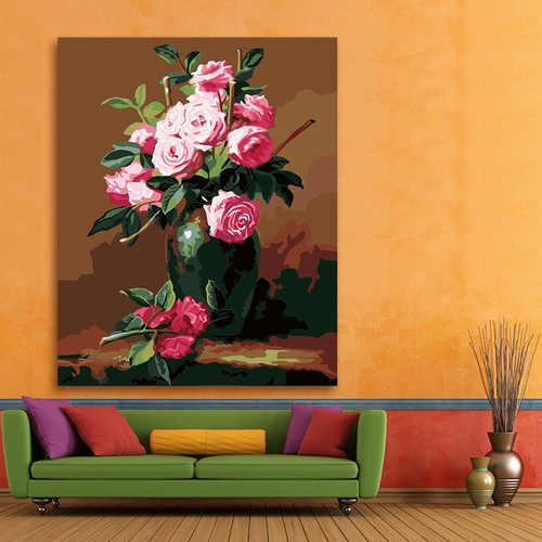 Пинду Эквадор Вечная роза Гамская роза DIY Цифровая картина маслом гостиная спальня декоративная висящая картина