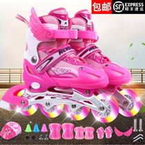 Mai point skates Childrens full set of mens and womens roller skates in-line wheel 3-4-5-6-8-10-12 Beginner