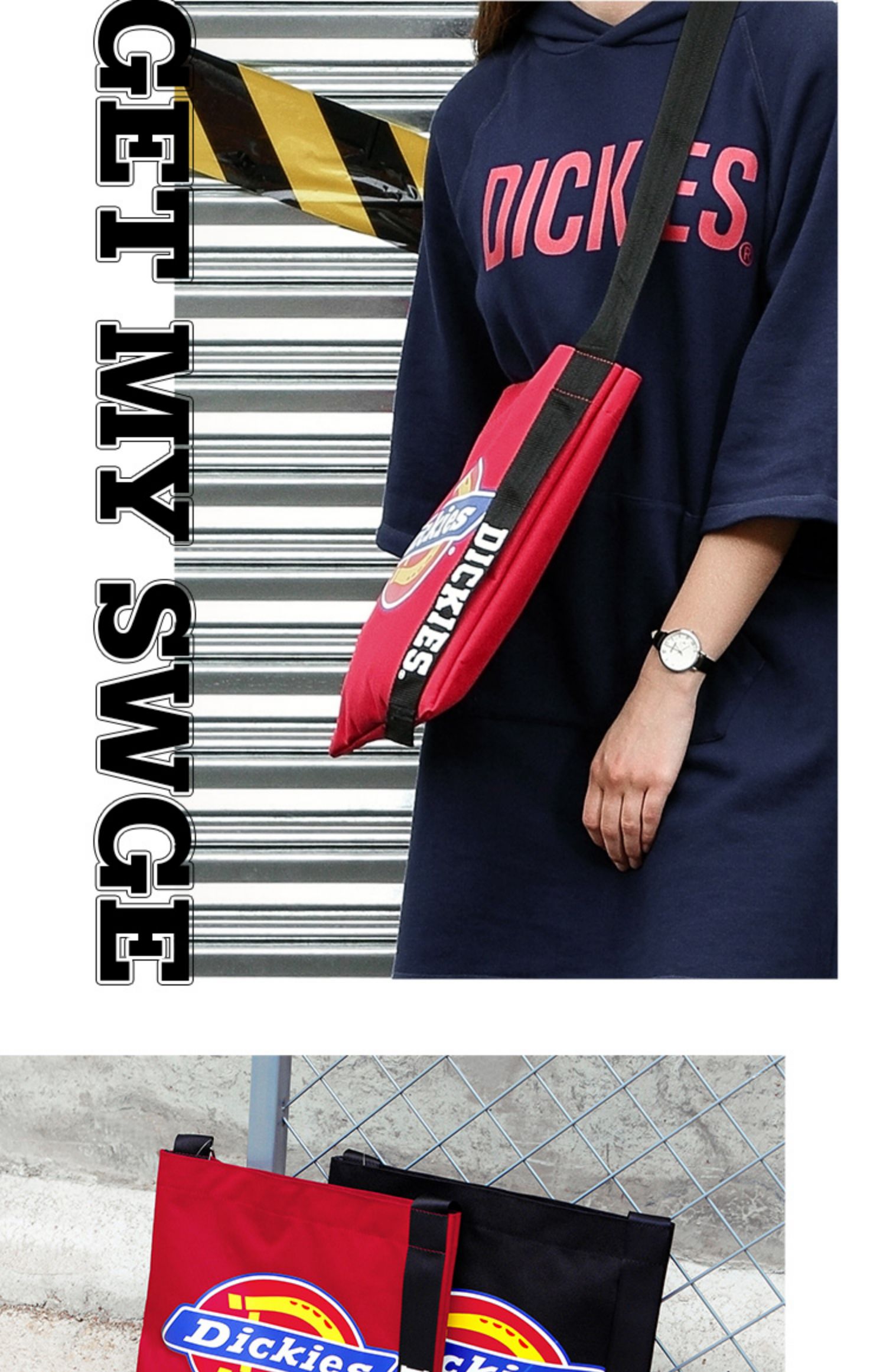 Dikais Dickies trang web chính thức hoàng đế túi Messenger nam và nữ Tide thương hiệu Tote bagike túi đeo chéo túi vải - Túi của con người túi xách pedro
