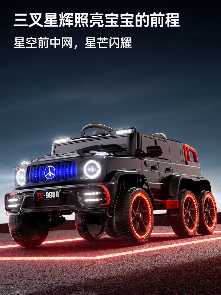 Mercedes-Benz Children's Electric Car, Large Four-Wheel Vehicle, Suitable for Boys and Girls, Can Be Ridden, Remote-Controlled Toy Car, Off-Road Children's Vehicle