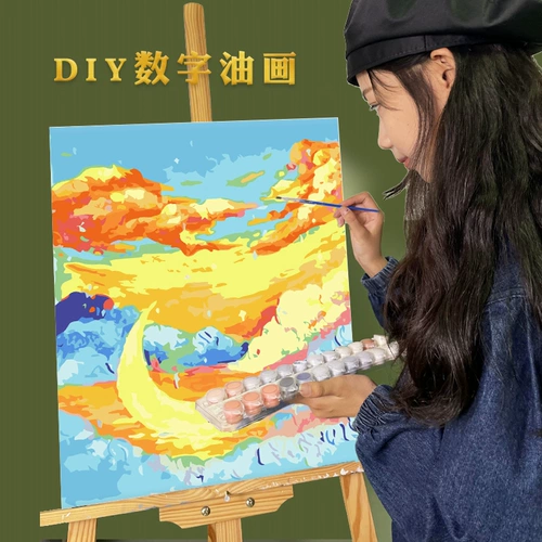 Падение в сингхе DIY цифровое масляное живопись наполнение ручной