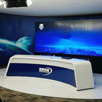 TV broadcast host table Live news studio guide interview table Net red anchor Broadcast dubbing table