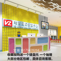 LEGO robot front desk Bar Childrens park cashier desk Kindergarten training class Paint front desk