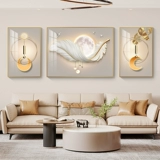 Современная легкая роскошная перо, гостиная триптич живопись, простой и атмосферный диван Фоновый украшение стены, картина, живопись, означающая хорошая настенная живопись, живопись