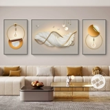 Современная легкая роскошная перо, гостиная триптич живопись, простой и атмосферный диван Фоновый украшение стены, картина, живопись, означающая хорошая настенная живопись, живопись