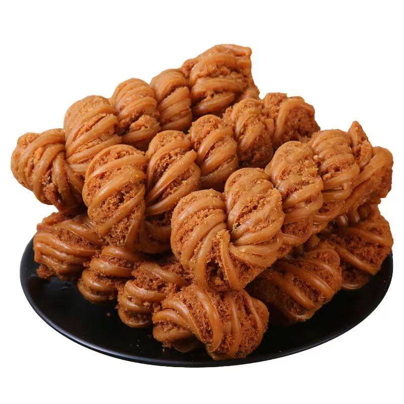 A Whole Box of 30 Crispy Sesame Twists, Traditional Old-Fashioned Tianjin Style Sesame Twists, Handmade Specialty Snacks, Individually Packaged