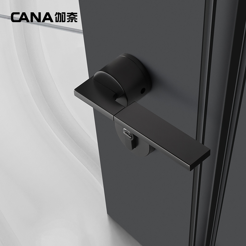 Ganai Bedroom Door Lock Door Magnetic Suction Door Handle Door Bathroom Two-piece Lock Room Lock