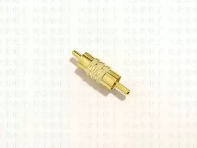 Pure copper gold plated RCA head male to male Lotus male to male audio transmission line AV straight extension cable docking head