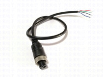 4-core airhead head and tail line M12 car recorder audio and video transfer extension line 40CM pure copper wire core