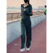 Stock Leisure Sports Suit Women Spring Autumn 2024 New Fashion Foreign Gas Easy Running Sportswear Two Sets Tide