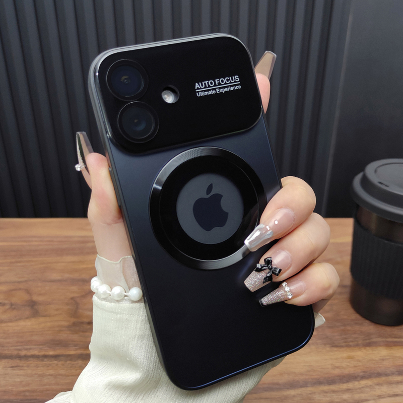 Suitable for Apple 17 Pro Max Phone Case iPhone 16 Magnetic 15 Transparent Label 14 Built-In Integrated Lens Film 13 Magnetic Charging 12 Anti-Drop Ag Matte Protective Case 11 Deep Space Black A87