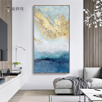 Entry entrance corridor aisle decoration hanging oil painting living room sofa background wall hanging painting hand-painted abstract light luxury oil painting
