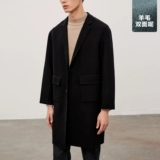 Зимнее шерстяное двусторонное шерстяное пальто для мальчиков, длинный костюм