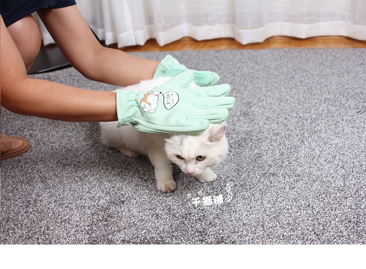 Mèo ngàn mèo gloves găng tay mèo removal triệt lông tẩy lông tẩy lông tắm cho mèo - Cat / Dog Beauty & Cleaning Supplies 	lược chải lông rụng cho mèo	