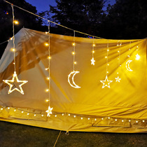 Solar balcony light outdoor garden light star waterproof light home night light villa layout garden decoration string light