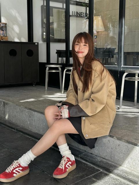 Acn Korea 2025 Autumn Khaki Lapel Workwear Jacket Women's Loose Casual Fashionable Jacket Top