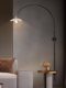 Long Pole Telescopic Adjustable Swing Arm Wall Lamp for Living Room, Study, Dining Room, Artistic Semi-Circular Retro Creative Mid-Century Style Wall Lamp