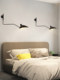 Retractable creative personality retro industrial style wall lamp living room double-headed fangs and claws lamp advanced long pole swing arm wall lamp