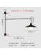 Swing Arm Designer Long Rod Wall Lamp Main Lighting Art Desk Vintage High-End Restaurant No-Wiring Wall Lamp with Ambiance